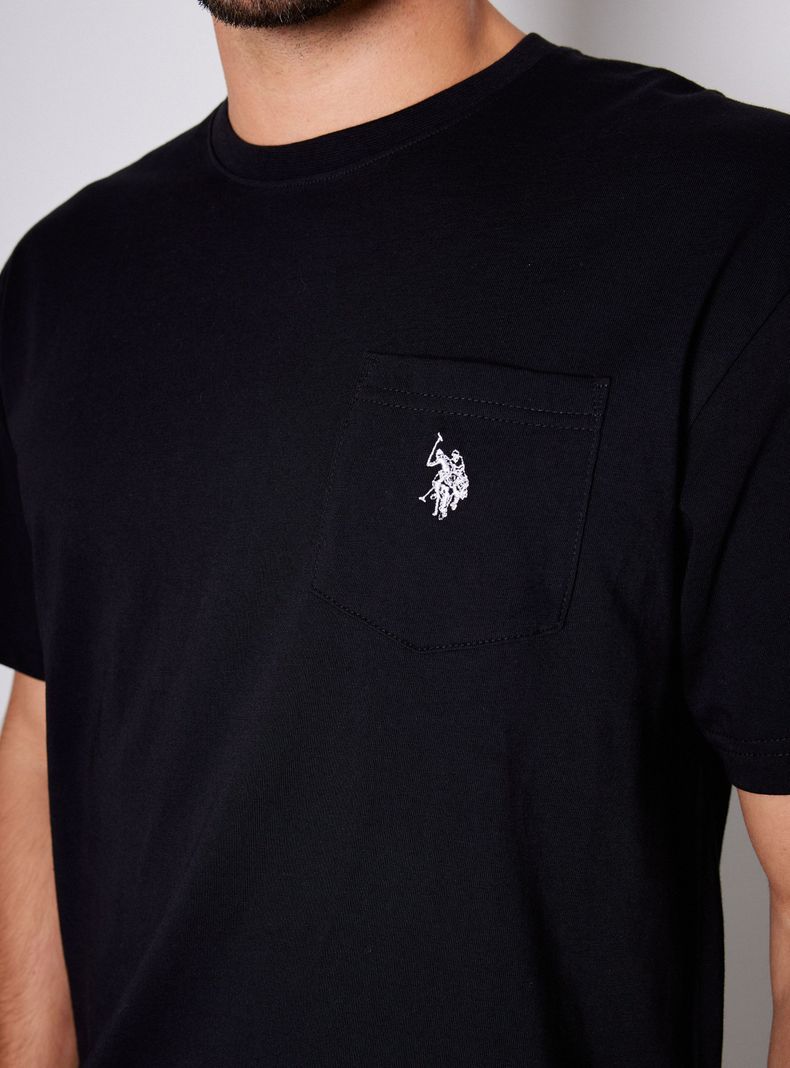 Polera Manga Corta Jersey Con Bolsillo Y Logo-3