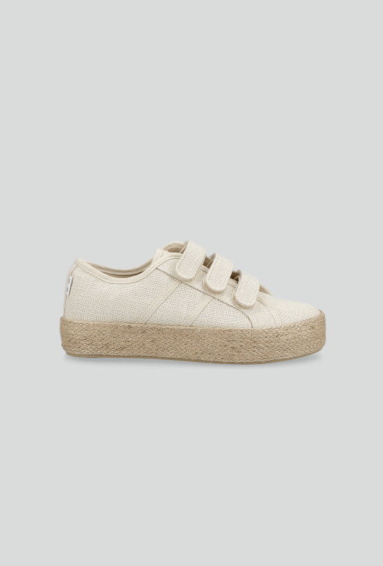 Zapatilla Urbana Lona 3 Velcro con Suela de Yute Niña-4