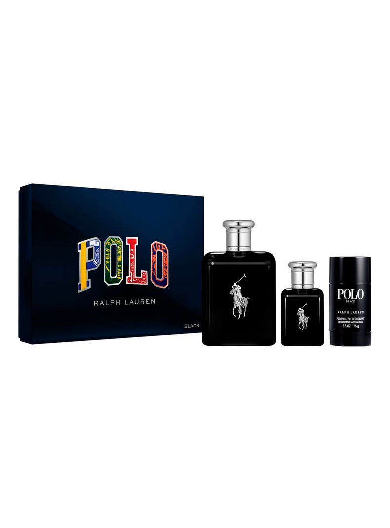 Set Perfume Polo Black EDT Hombre 125 ml + 40 ml + Desodorante Ralph Lauren-1