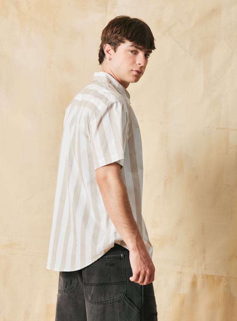 Camisa Rayas Relaxed Fit Cuello Camisero-1