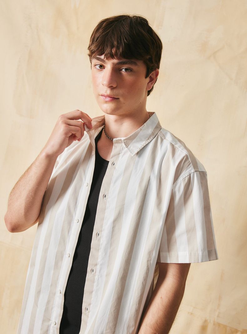 Camisa Rayas Relaxed Fit Cuello Camisero-2
