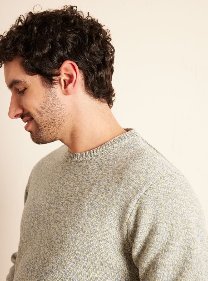 Sweater Cuello Redondo Multicolor Delgado-2