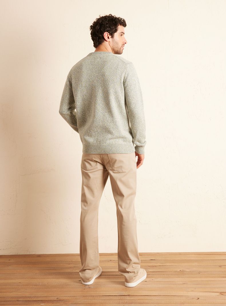 Sweater Cuello Redondo Multicolor Delgado-5