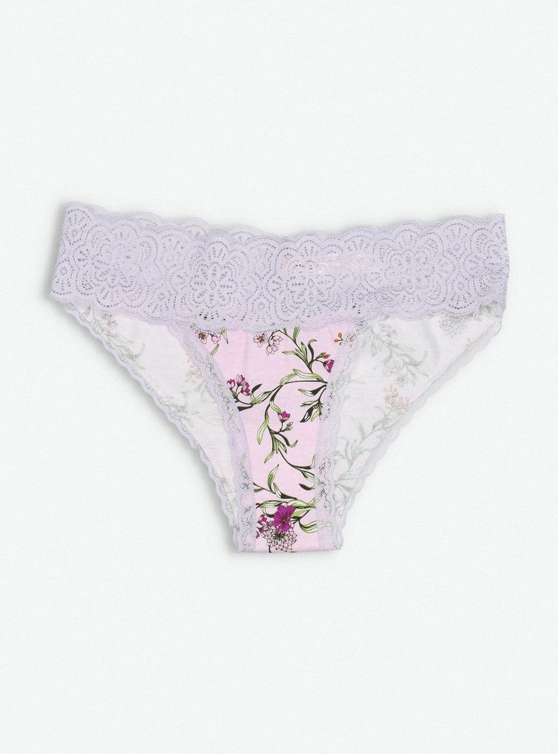 Calzón Bikini Algodón Detalle Encaje-2
