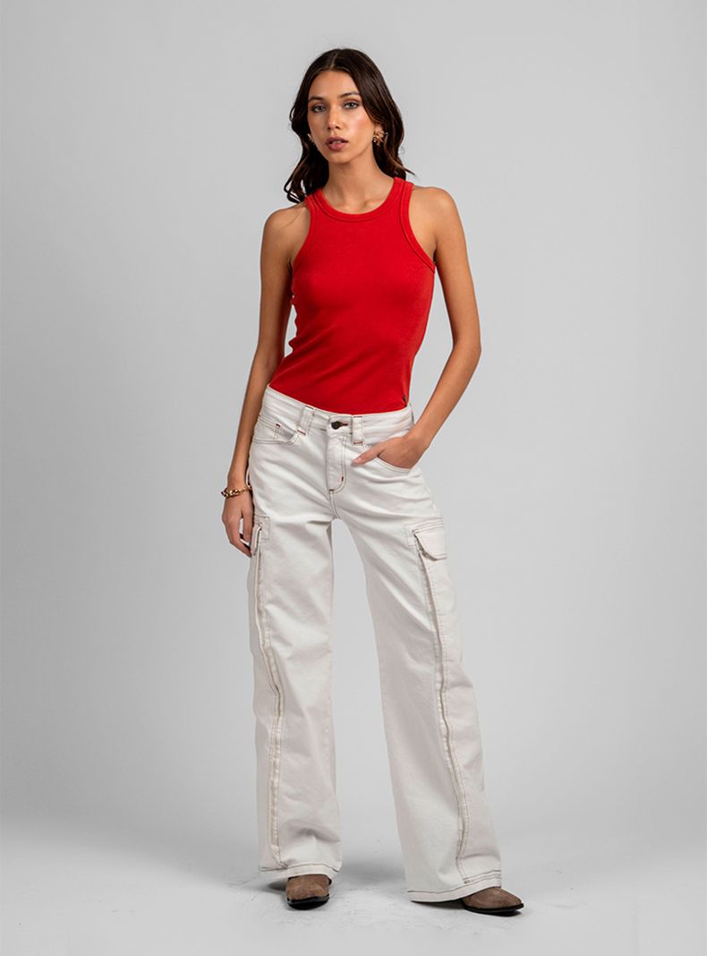 Polera Maru Halter Rojo-2