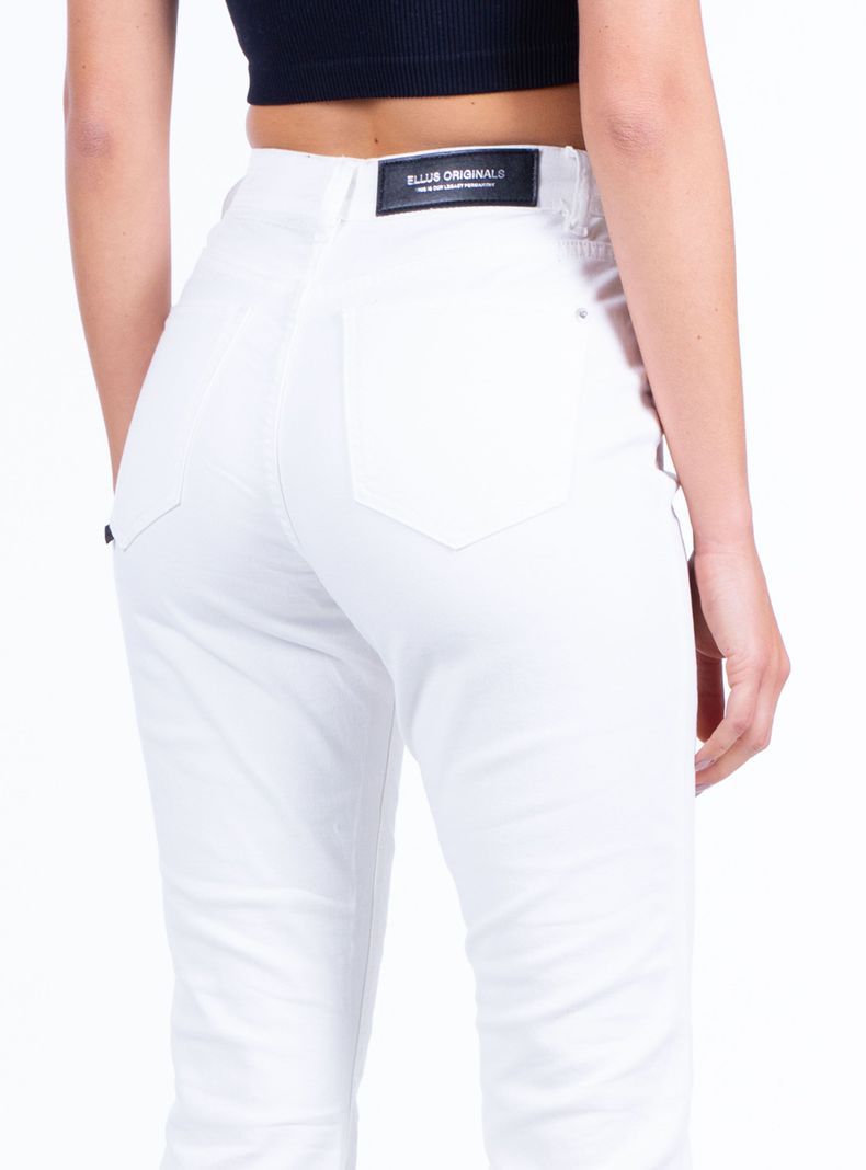 Pantalón Polly Tiro Alto Total White-2