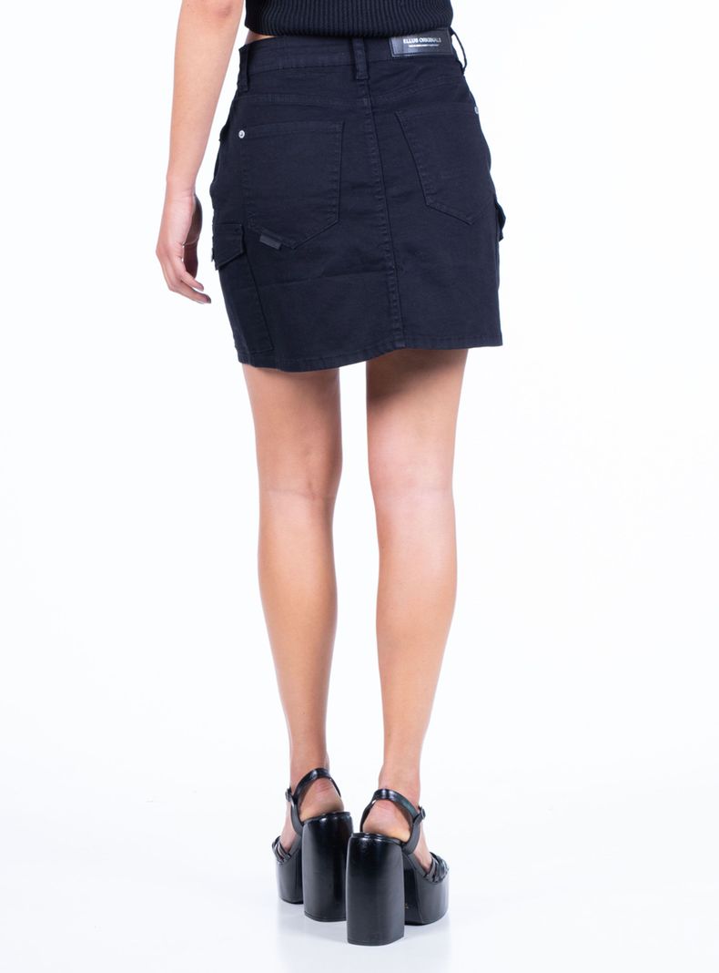 Falda Mini Cargo Algodón-1