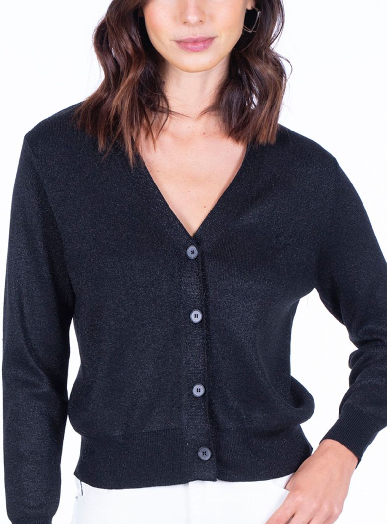 Sweater Cárdigan 4 Botones Toque Frío-0