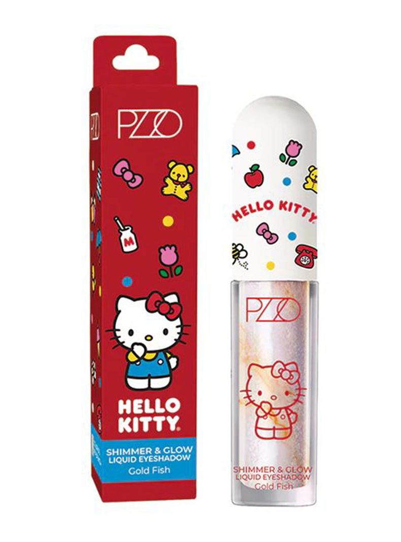 Shimmer & Glow Liquid Eyesh Gold Fish Hello Kitty 5 ml-1
