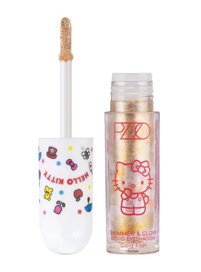 Shimmer & Glow Liquid Eyesh Gold Fish Hello Kitty 5 ml-0