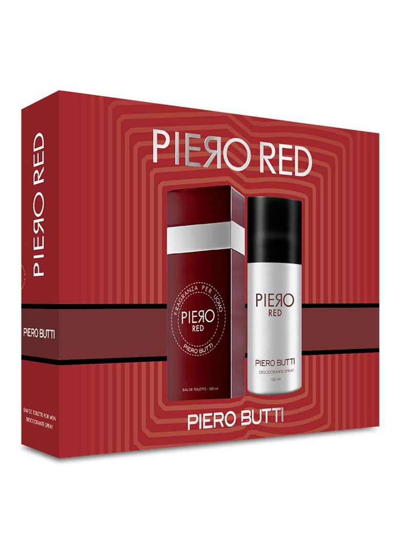 Set Perfume Piero Red EDT Hombre 100 ml+ Desodorante 150 ml-1