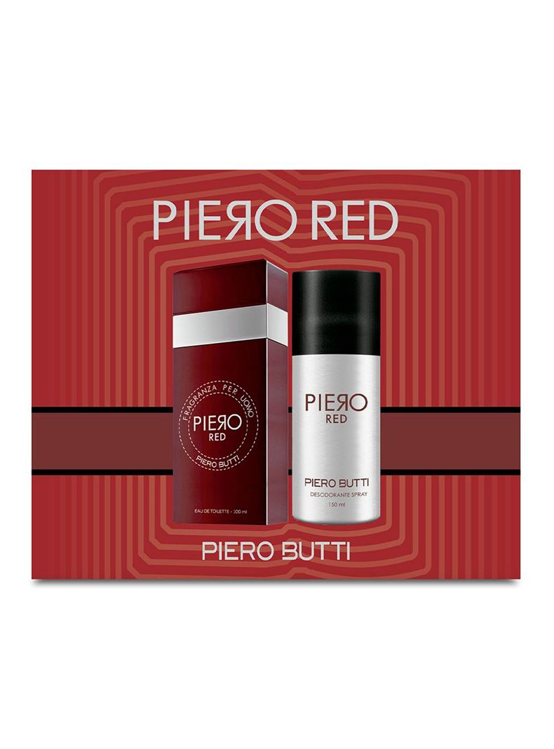 Set Perfume Piero Red EDT Hombre 100 ml+ Desodorante 150 ml-0