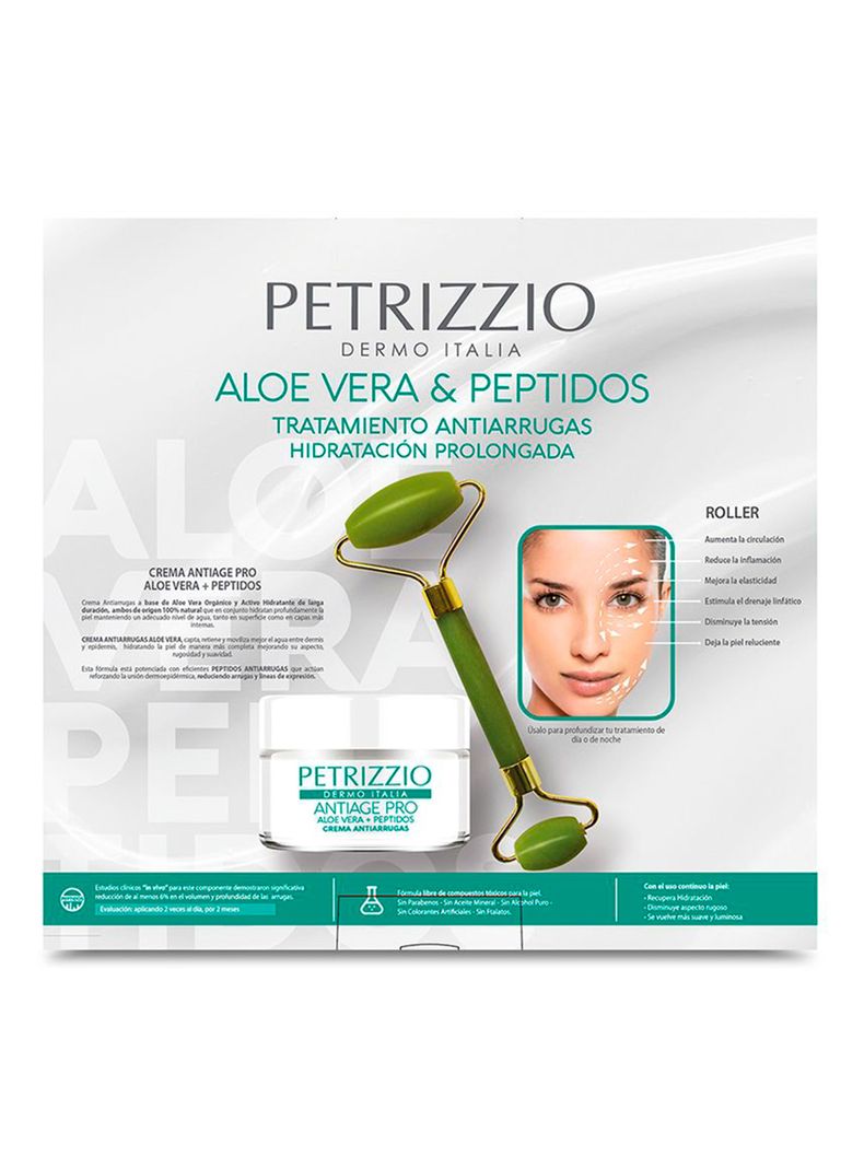 Set Antiage Pro Aloe Vera día + roller facial-2