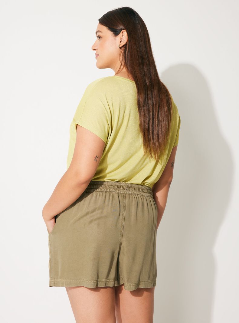 Short Fluido con Elástico en Cintura-1