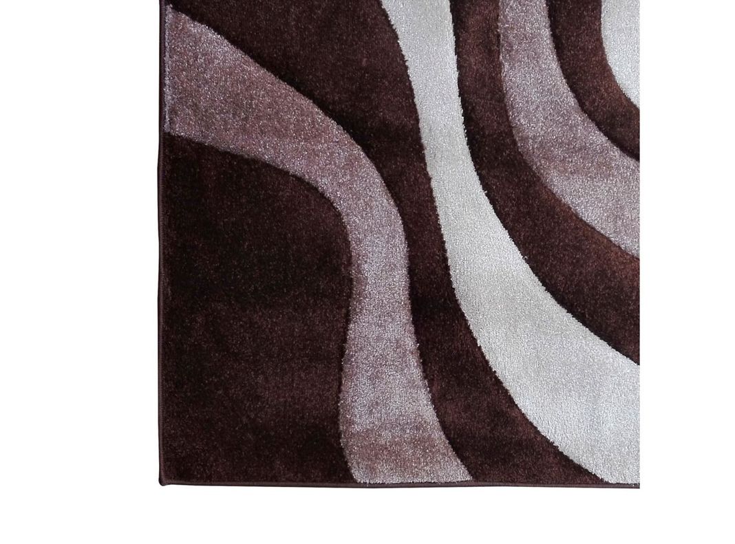 Alfombra Frize Carved 150 x 200 cm Valencia Ondas Café-1