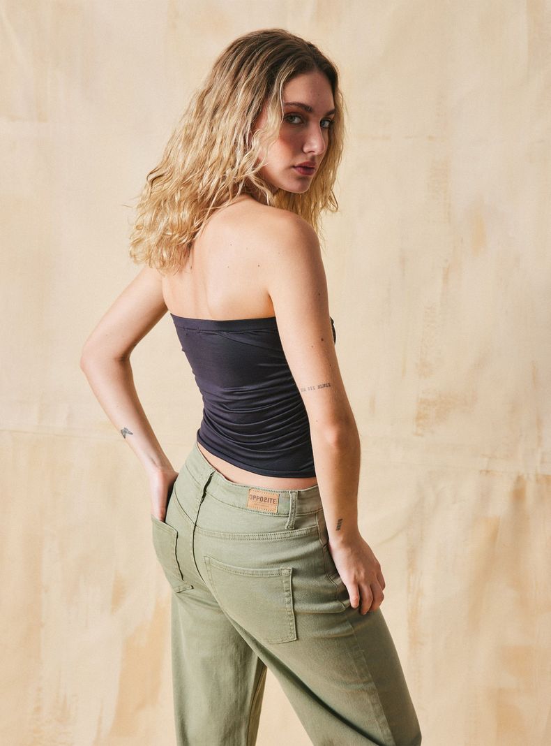 Polera Strapless Drapeada-1
