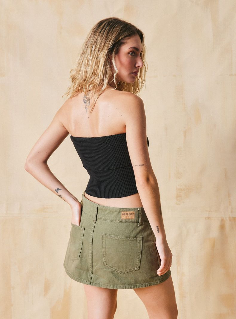 Polera Tejida Strapless-1