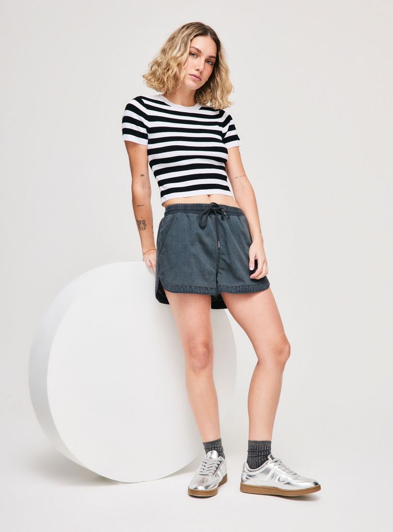 Polera Tejida Sólida-4