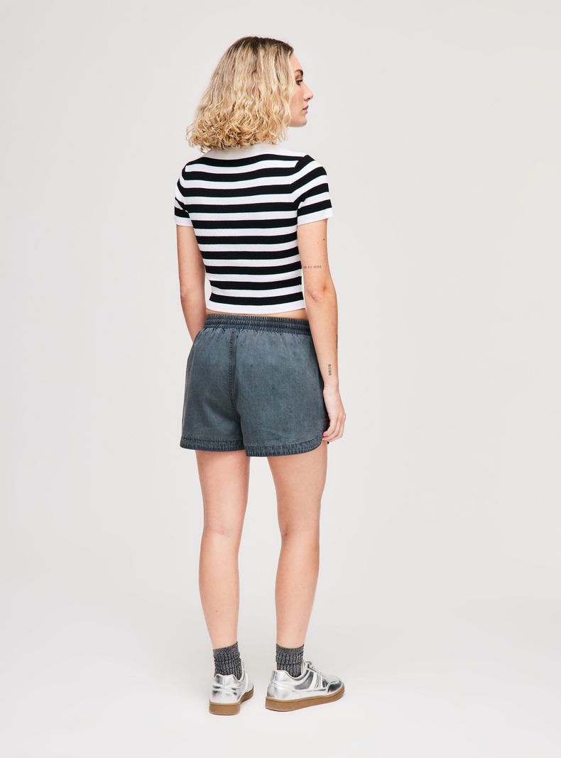 Polera Tejida Sólida-5