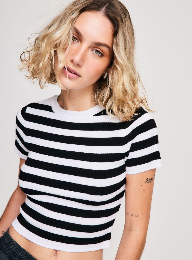 Polera Tejida Sólida-2