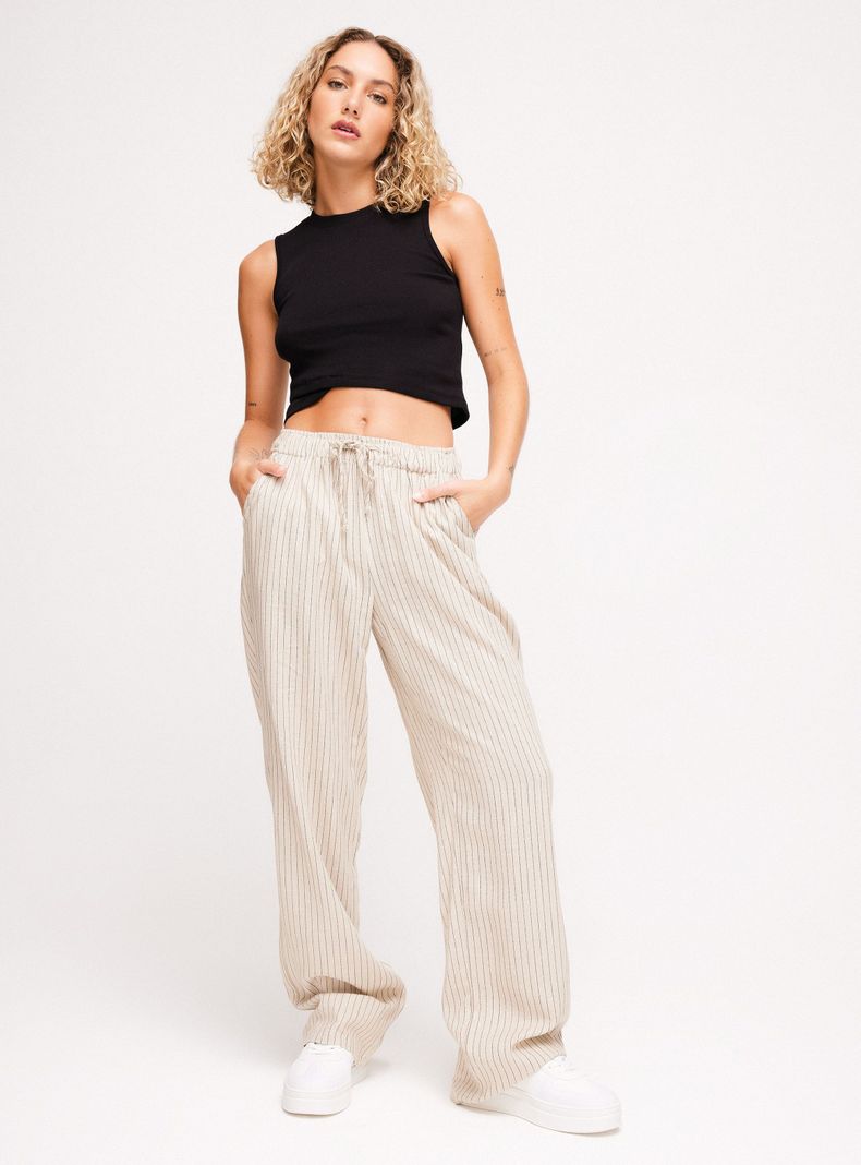 Pantalón con Bolsillos Rayas-4