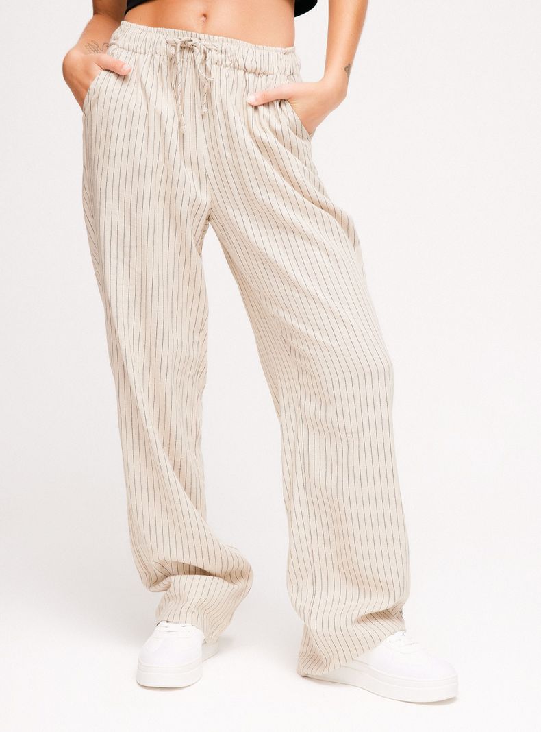 Pantalón con Bolsillos Rayas-0