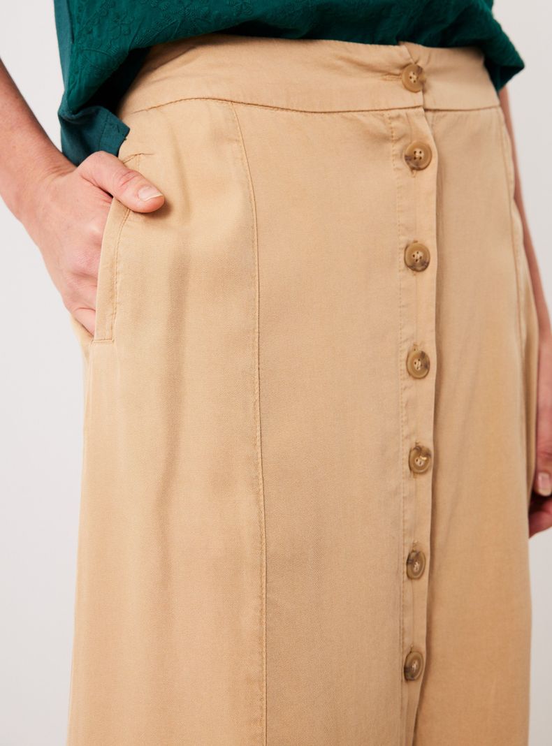 Falda de Tencel con Botones-2
