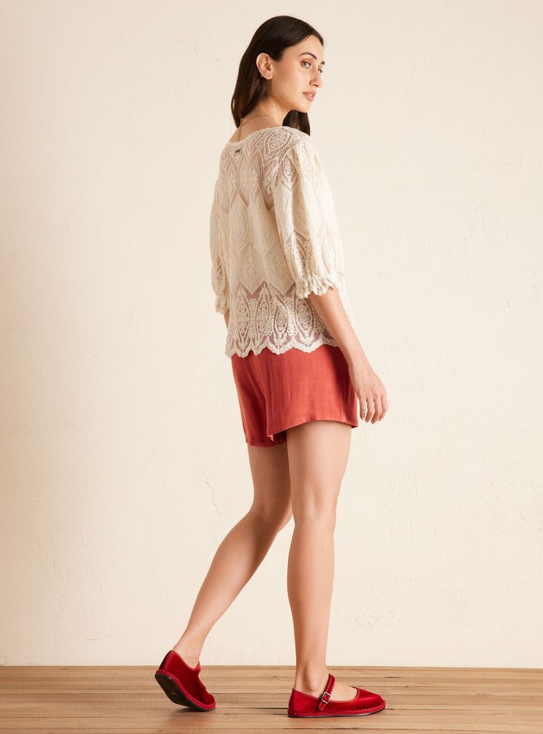 Polera Tela Diseño Macramé-5