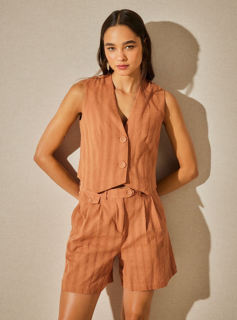 Blusa Vest Tela con Diseño-0