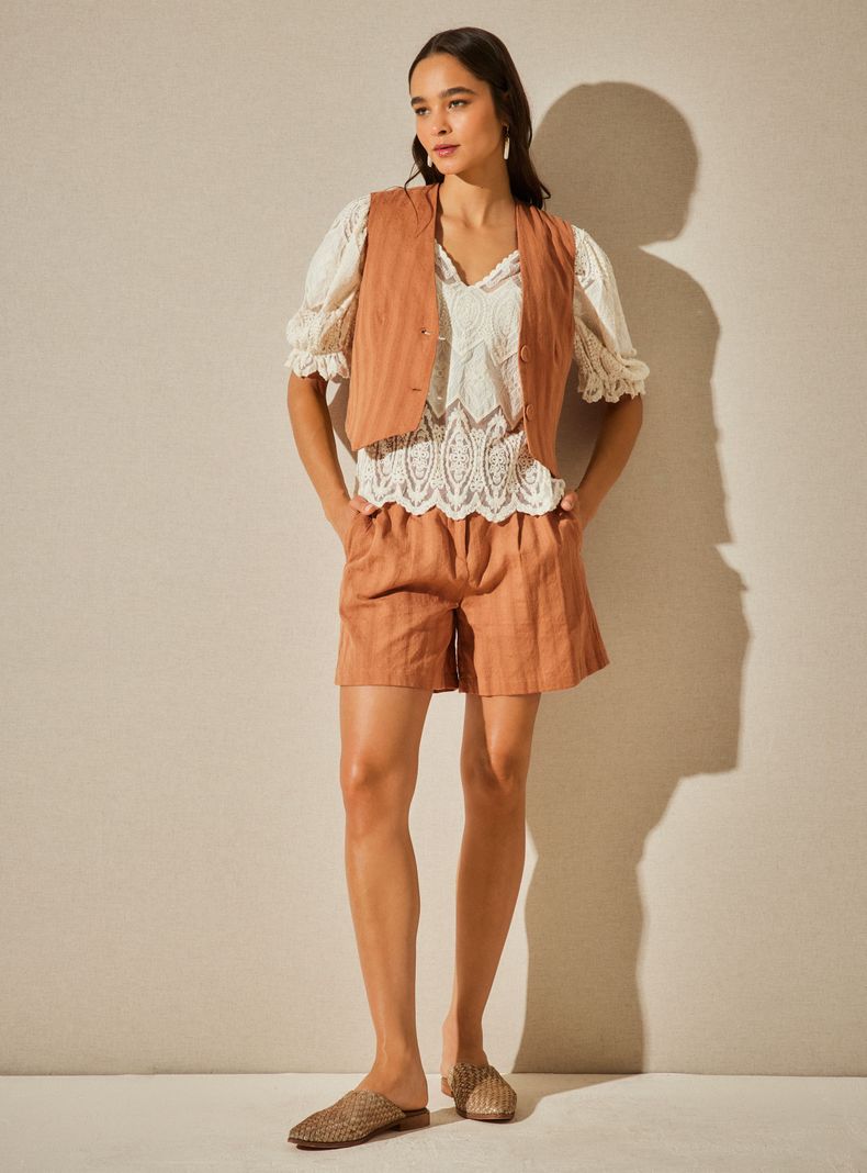 Blusa Vest Tela con Diseño-4