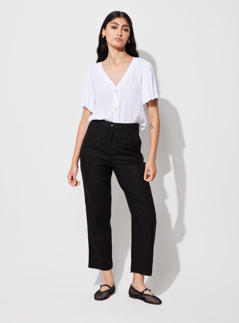Blusa Tela Texturizada con Mangas Aglobadas-4