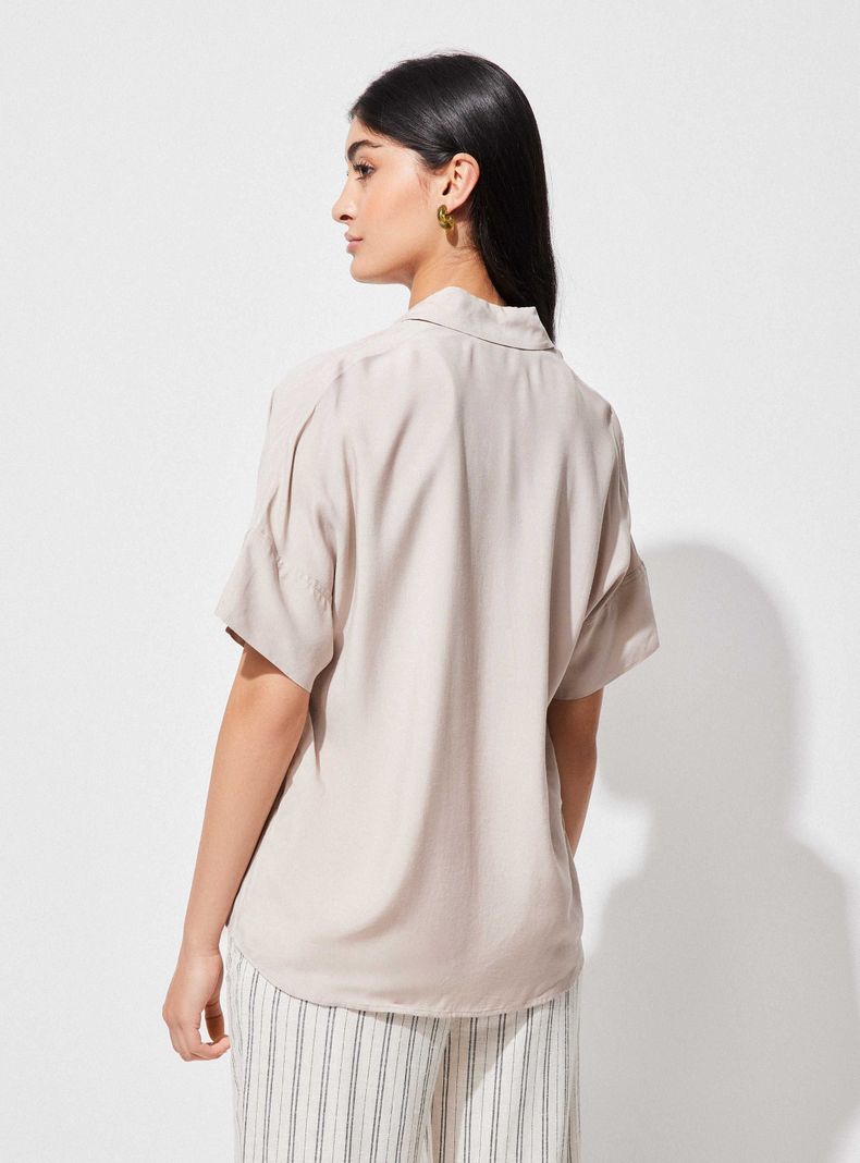 Blusa Camisera Detalle Puño Doble-1