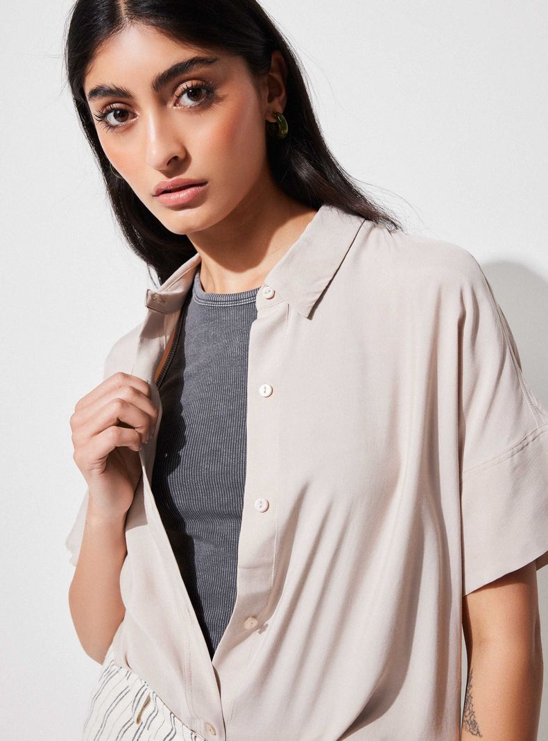 Blusa Camisera Detalle Puño Doble-2