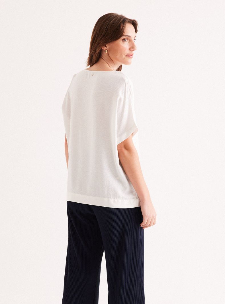 Blusa Manga Kimono Escote en V-1