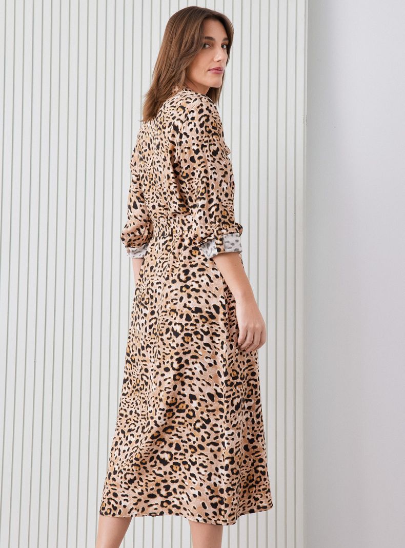 Vestido Camisero con Lazo-1