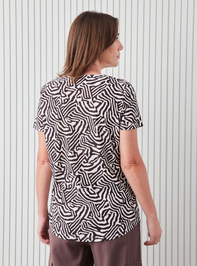 Polera Escote V con Detalle Metálico-1