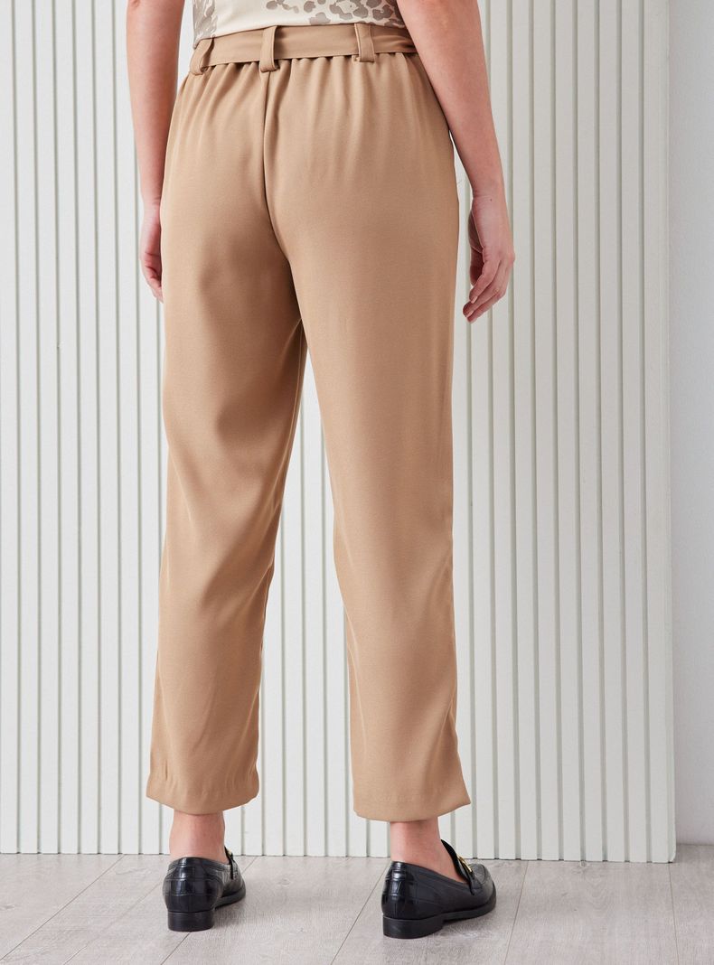 Pantalón Holgado Cintura Alta con Cinturón-1