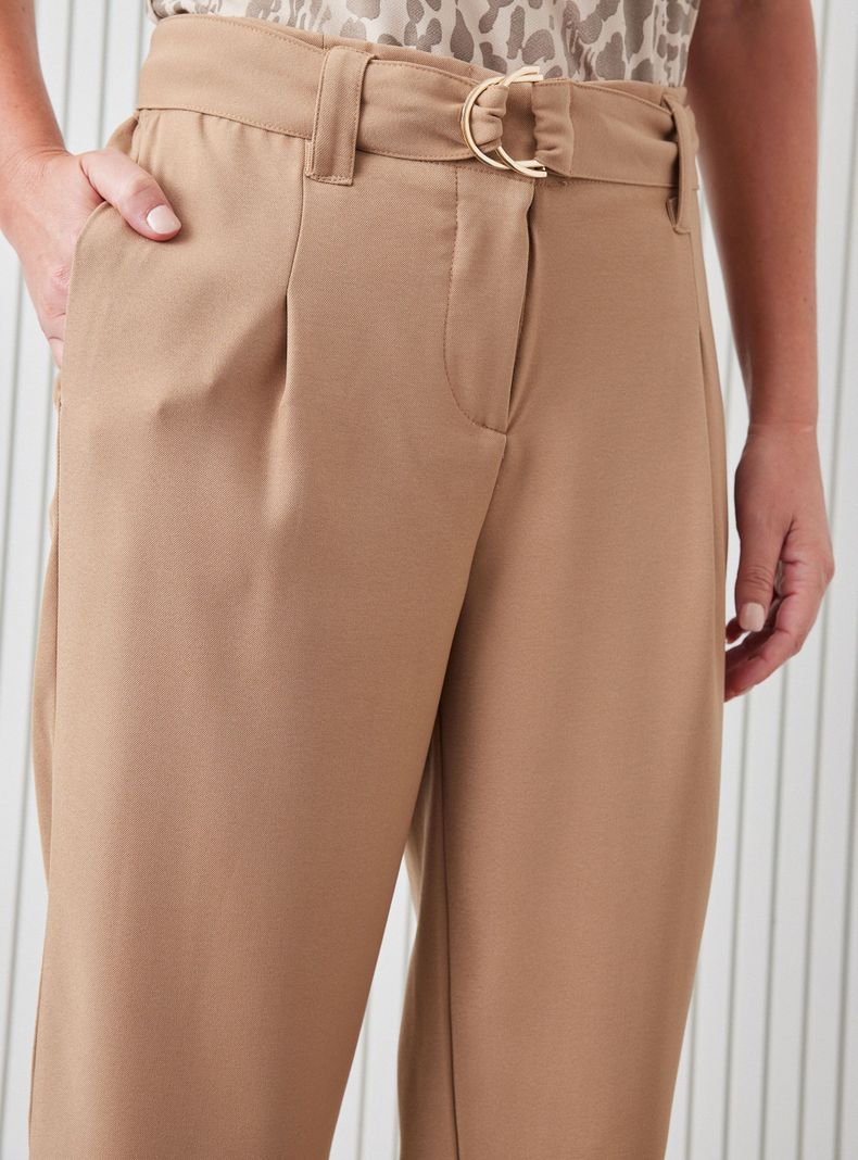 Pantalón Holgado Cintura Alta con Cinturón-2