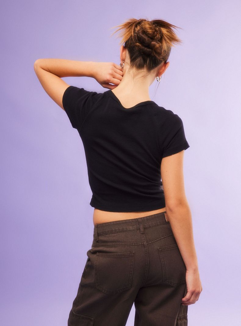 Polera Lavada Front Print-1