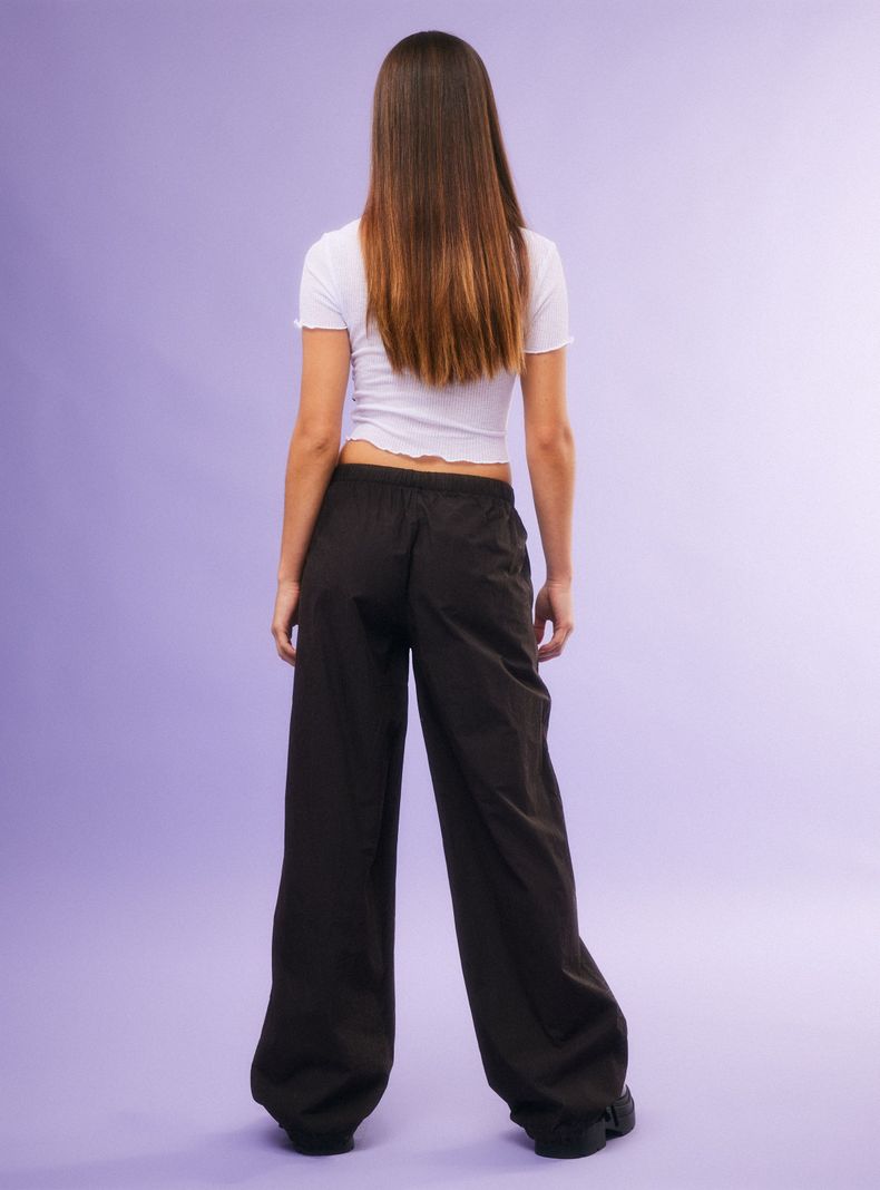Pantalón Tipo Parachute Lavado-5