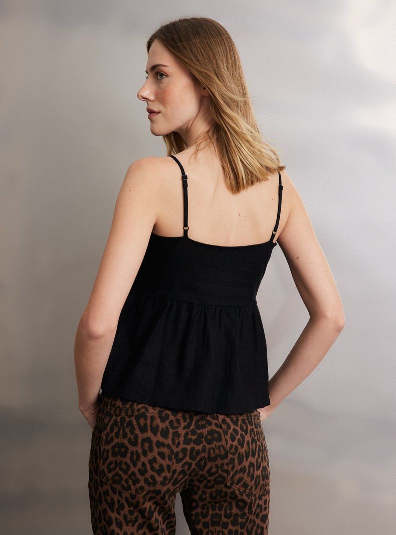 Blusa con Lino y Copas-1