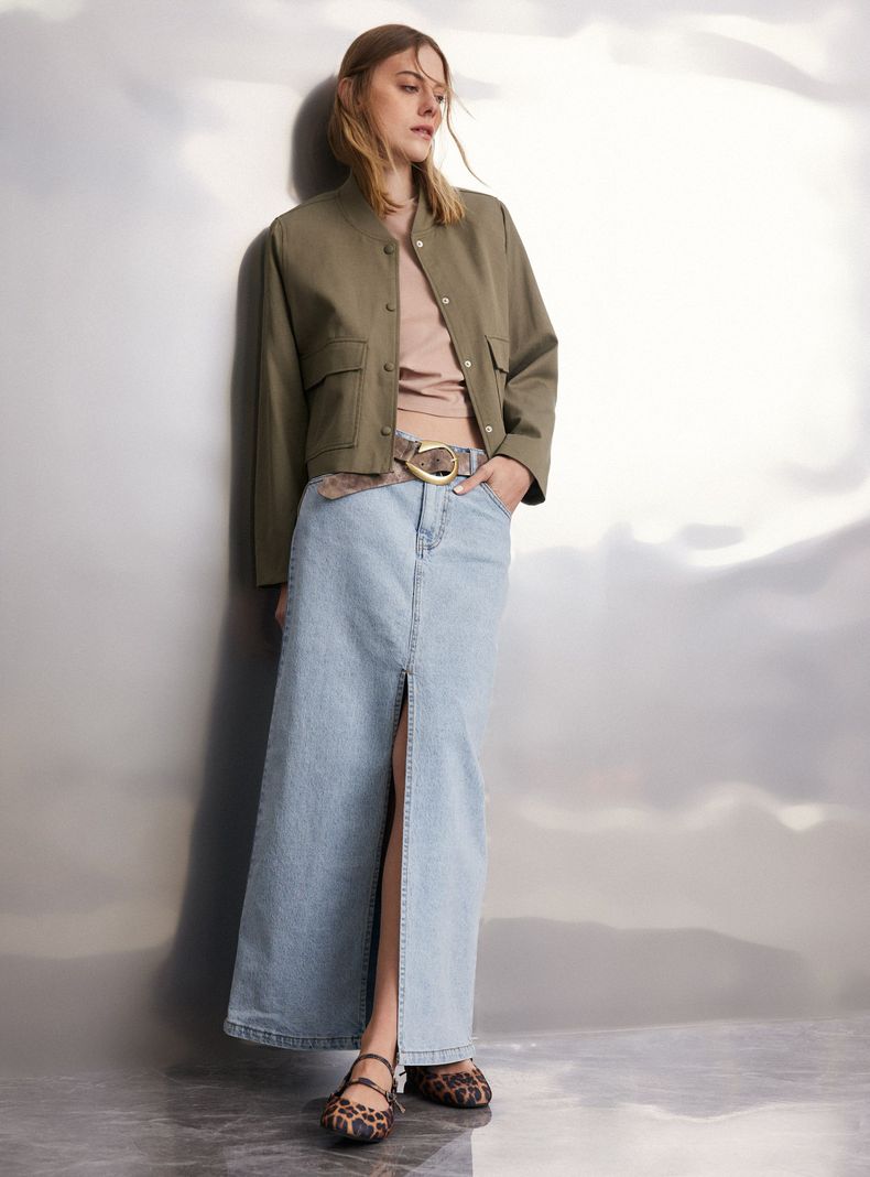Chaqueta Bomber con Bolsillos Utilitarios-4