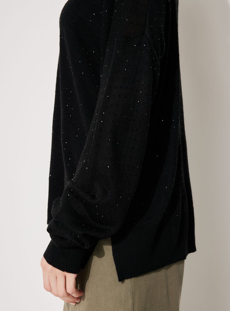 Sweater Tejido Liviano Full Aplicación de Strass-3