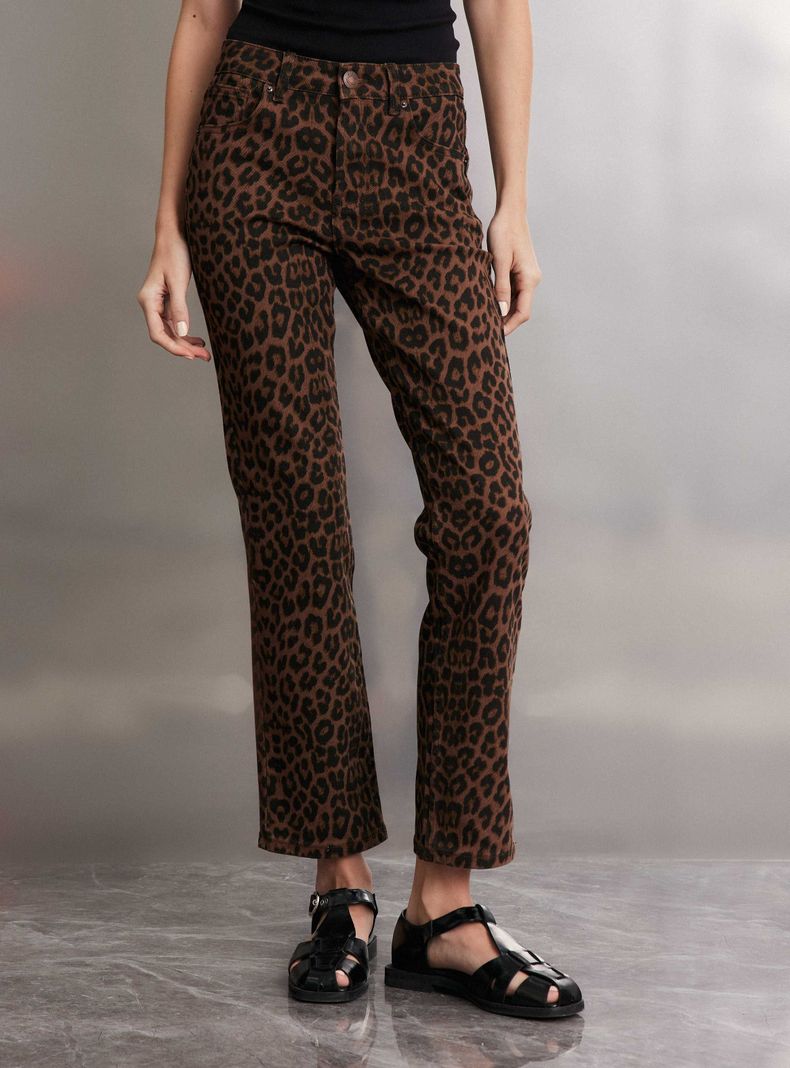 Jeans Print Leopardo Chocolate-0