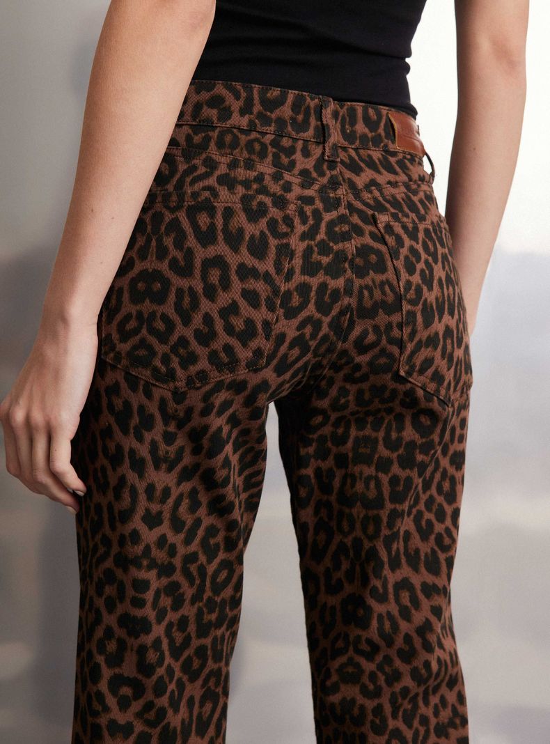 Jeans Print Leopardo Chocolate-3
