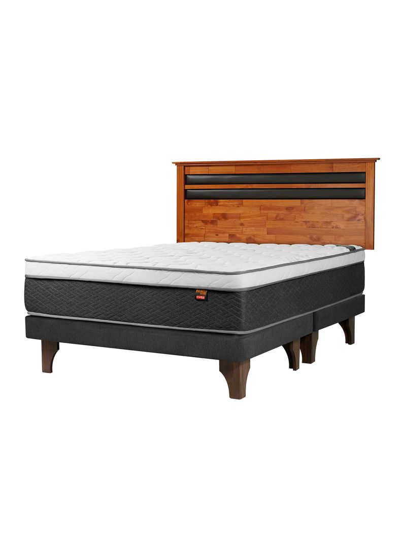 Cama Europea Everest Cobre 2 Plazas Base Dividida Respaldo Mallorca-0