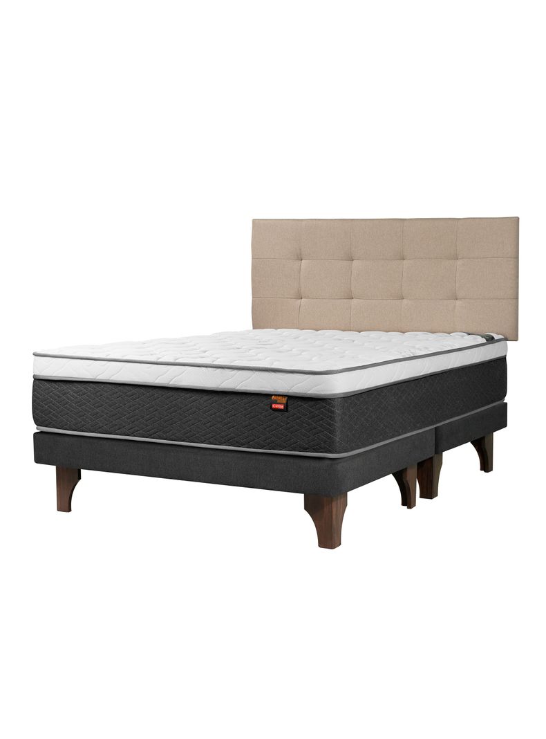Cama Europea Everest Cobre 2 Plazas Base Dividida Respaldo Aragón-0