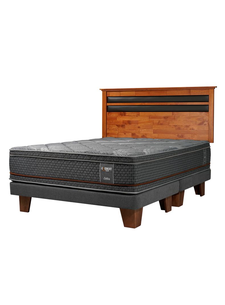 Cama Europea Everest Copper Black King Respaldo Mallorca-0