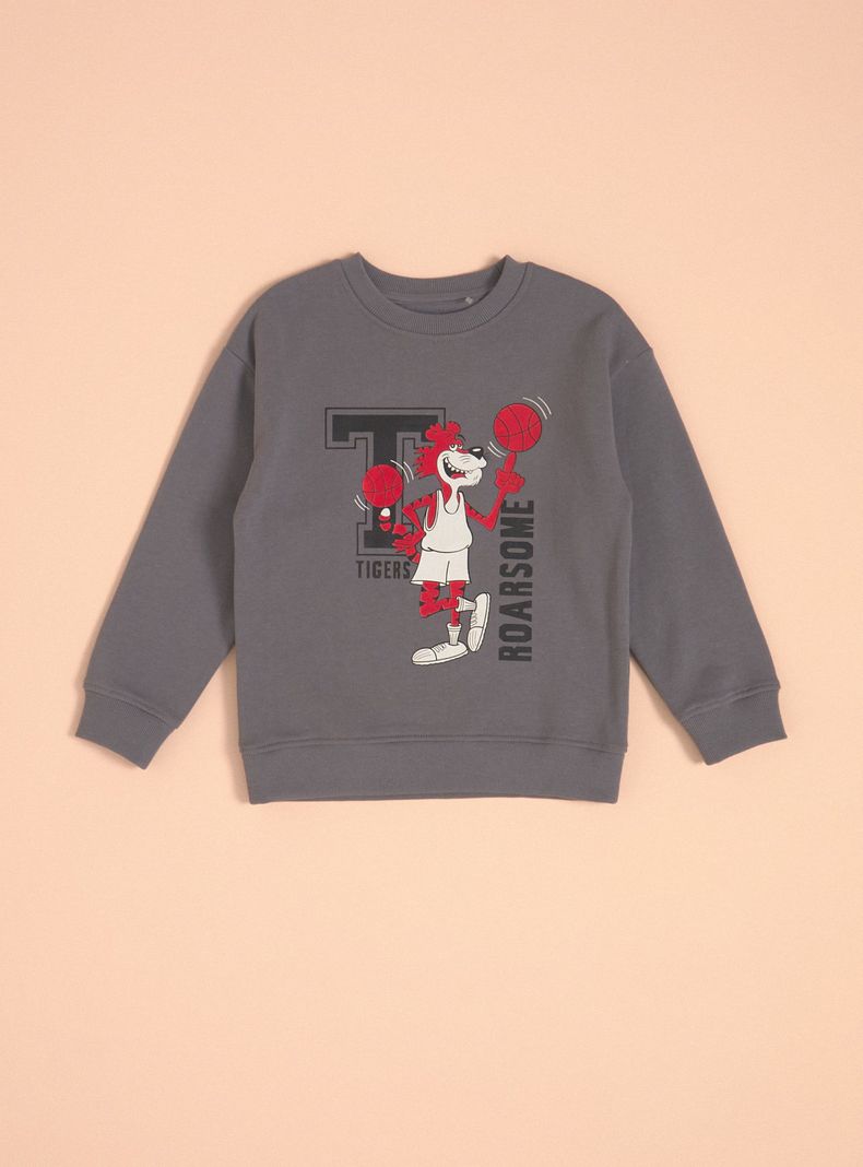 Polerón Fleece Crew Estampado Flock-2