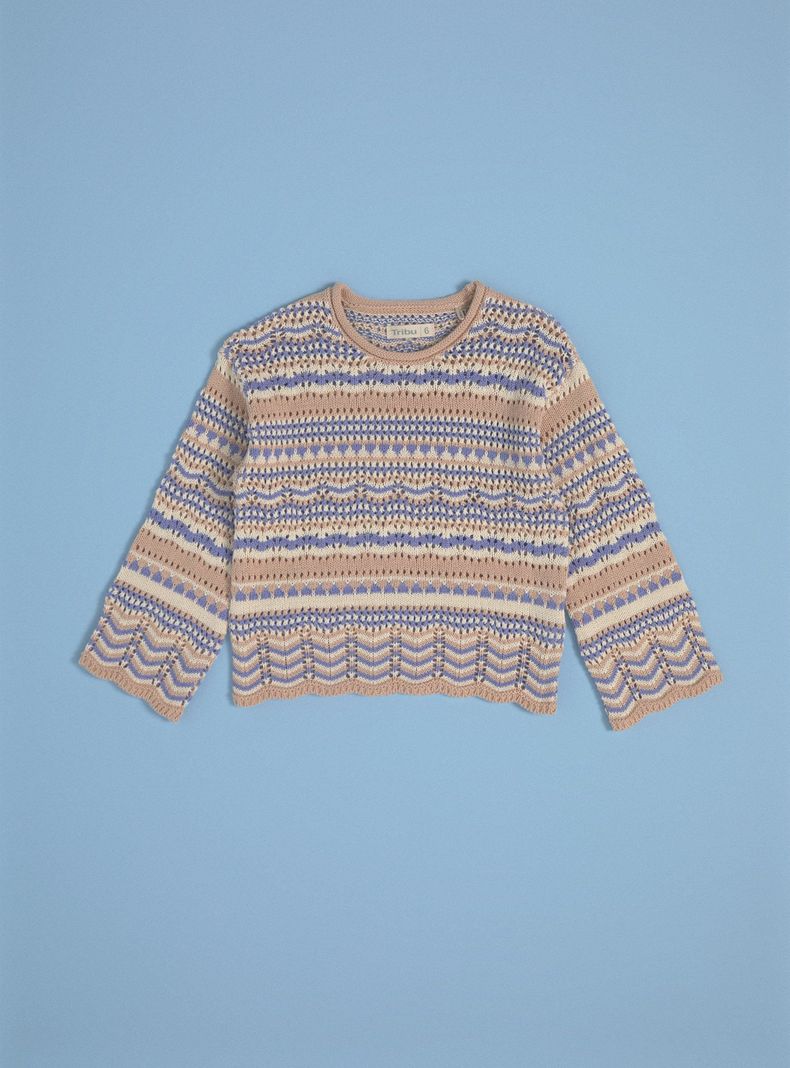 Sweater Multicolor Punto Rayas-2